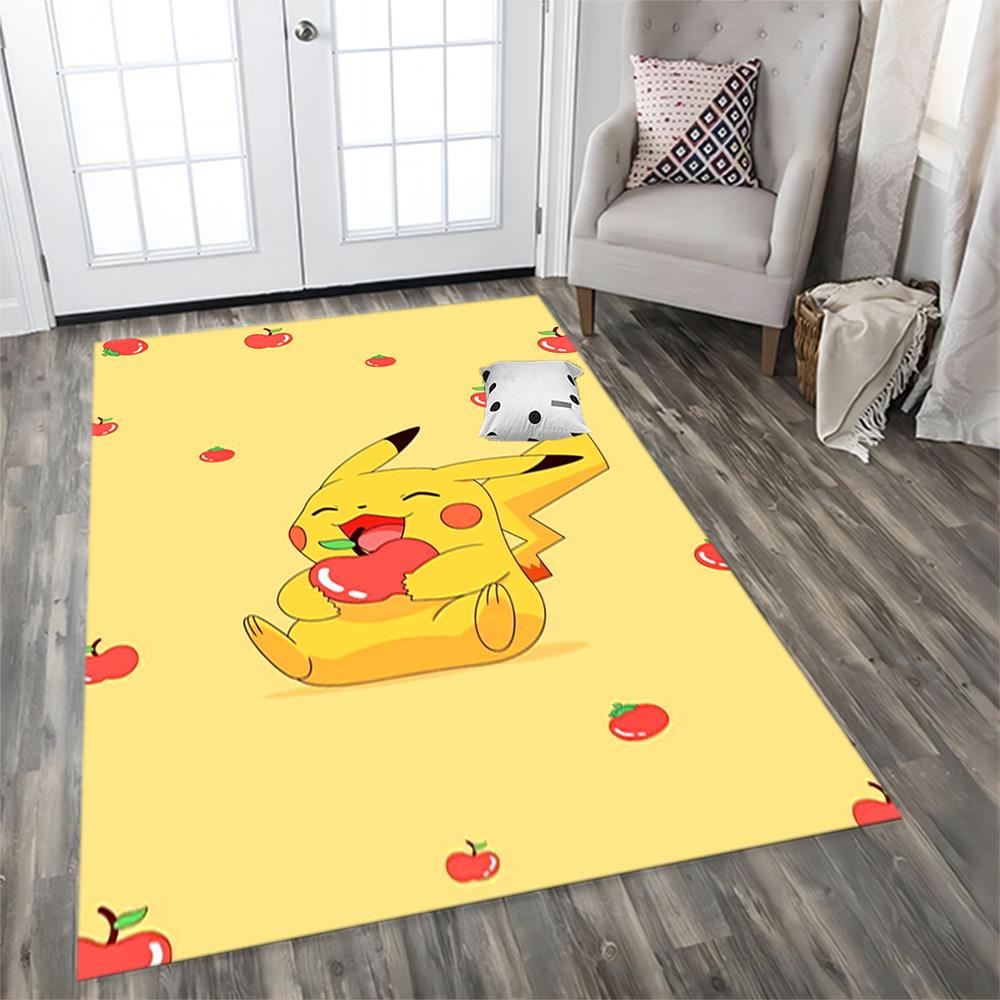 Alfombra Pikachu Ráfaga de Energía para salas de estar, dormitorios, decoración del hogar y como regalos.