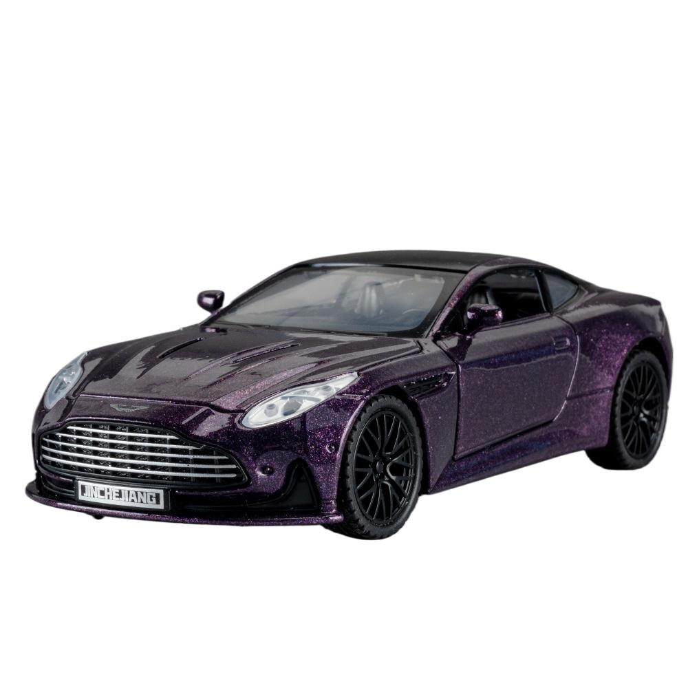 

1/32 Aston Martin DB12 GT Volante Supercar Модель легкосплавного автомобиля Звук и свет Детская игрушка Коллекционные предметы Подарок на день рождения фиолетовый