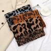 Retro high-end leopard print scarf women's autumn and winter new fashion imitation cashmere fringed shawl thickened warm and versatile