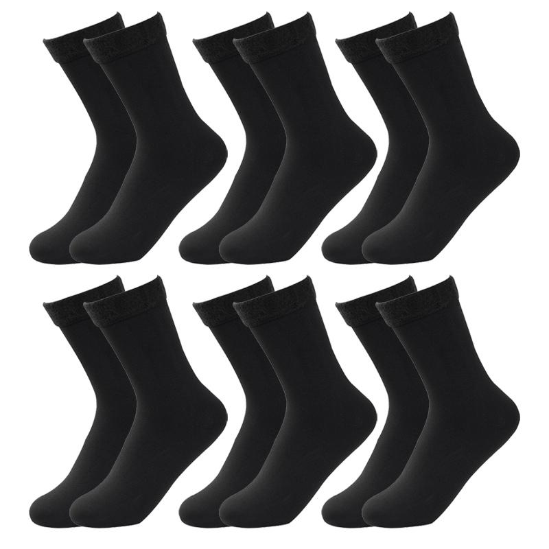 

6 пар жіночих флісових теплих шкарпеток М які дихаючі шкарпетки, що поглинають піт Зимові різдвяні шкарпетки в подарунок One size