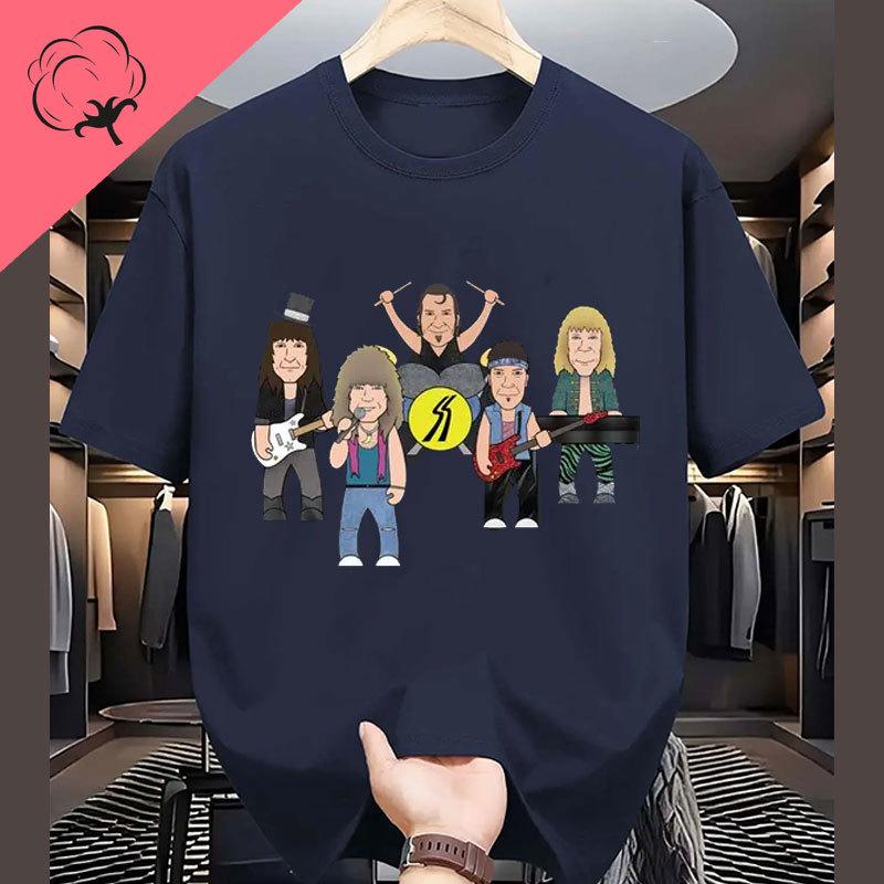 Rock Music Inspired Camiseta Music Lovers Cotton Clothes Crewneck Classic Retro Humor Funny Printed Tee