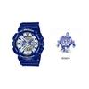 CASIO Men Liquid Crystal/Analog Dual Display Series Blue Watch GA-110BWP-2APFQ
