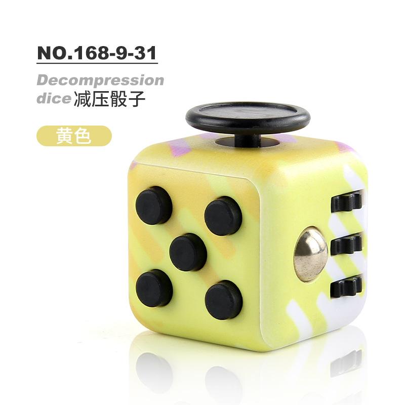 New Strange Toy Decompression Dice Uv Printing Camouflage Decompression Dice Six-Sided Infinite Rubik'S Cube, Finger Magic