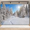 Winter Forest Scene Backdrop for Photography Snow Snowflake Xmas Tree Natural Landscape Christmas Baby Portrait Photo Background
