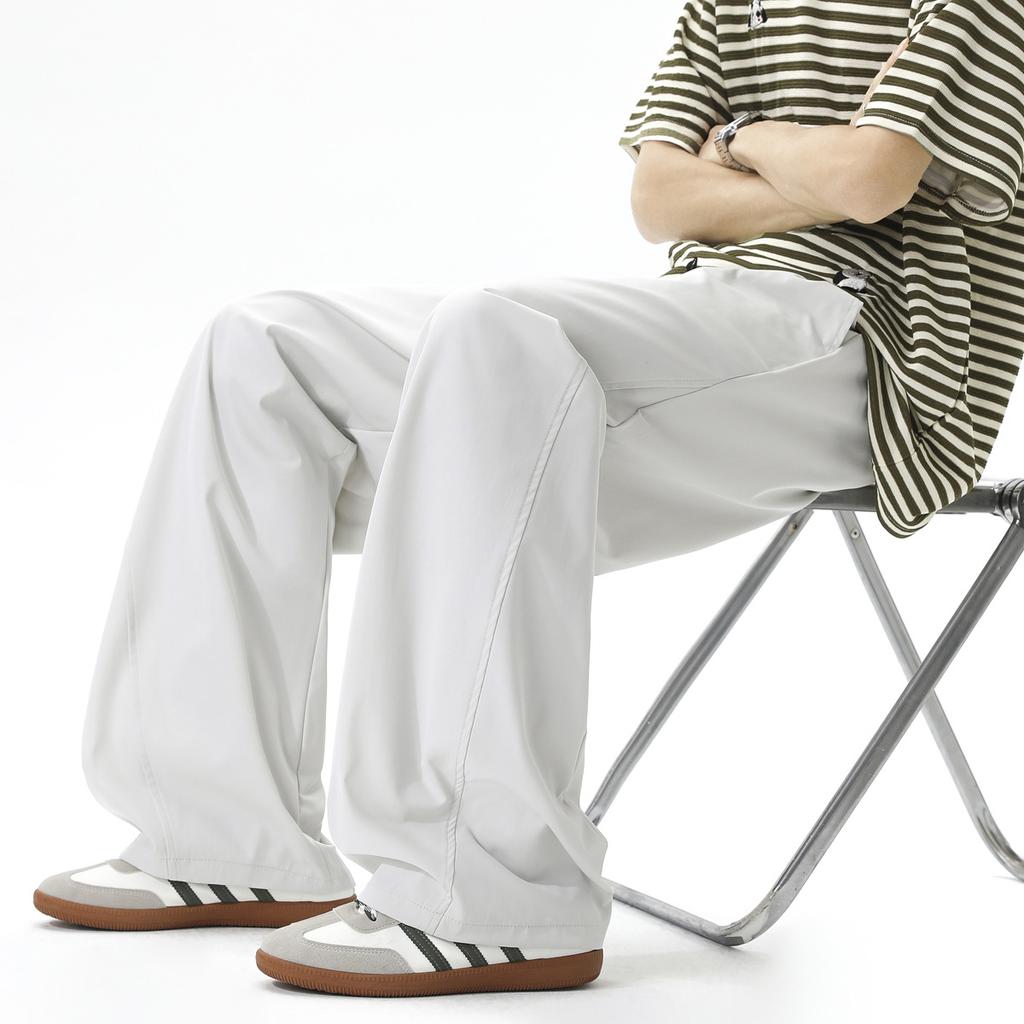 American retro scimitar pants summer new cool casual pants loose ruffian handsome wide-leg pants cleanfit pants