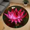 1pc Lotus Flower Round Chair Mat Area Rug - Non-Slip, Floor Mat for Office, Bedroom, and Indoor Decor C1118239
