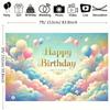 2D Cloud & Balloon Happy Birthday Backdrop for Baby Shower and Birthday Decor