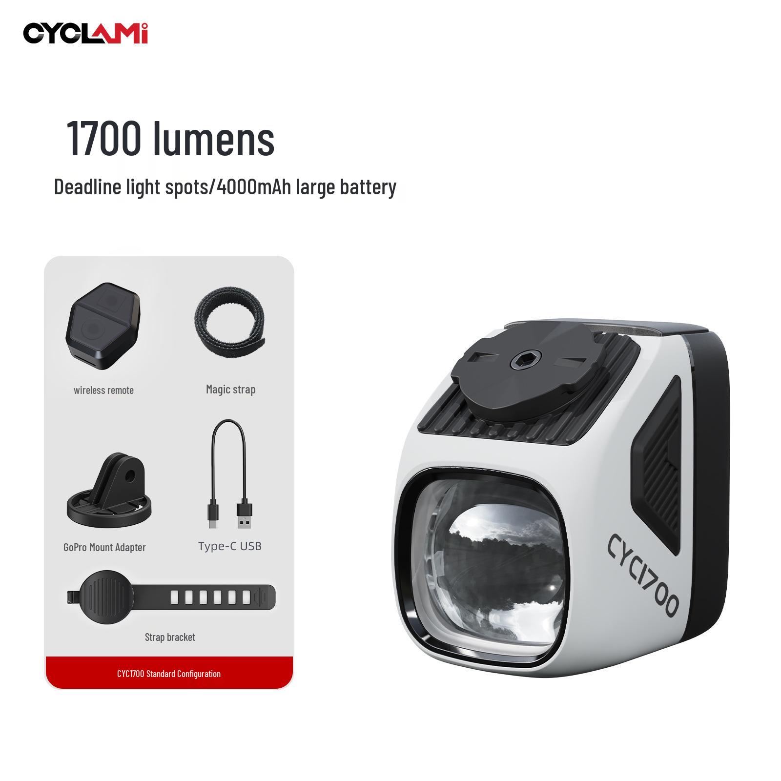 CYCLAMI CYC1700 Lumens Bike Light with