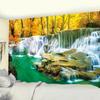 Waterfall Art Tapestry Forest Printed Large Wall Tapestries   Poster Living Room Bedroom Decoration Curtain Blanket Tapiz