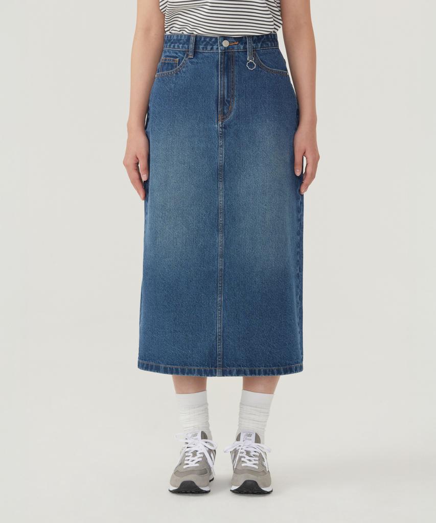 COVERNAT WOMAN Denim Long Skirt Blue