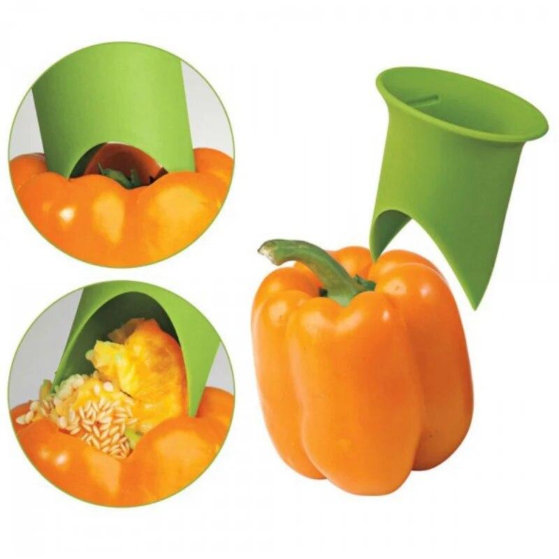 2-piece Set of Corers for Chili Peppers Labor Saving Seed Pickers Chili Peppers Green Peppers Seed Pickers and Core Pickers