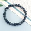 Klassisches Schwarzes Natürliches Labradorit Vulkangestein Perlen Armband Damen Herren Spiritueller Schutz und Energetische Balance Schmuck