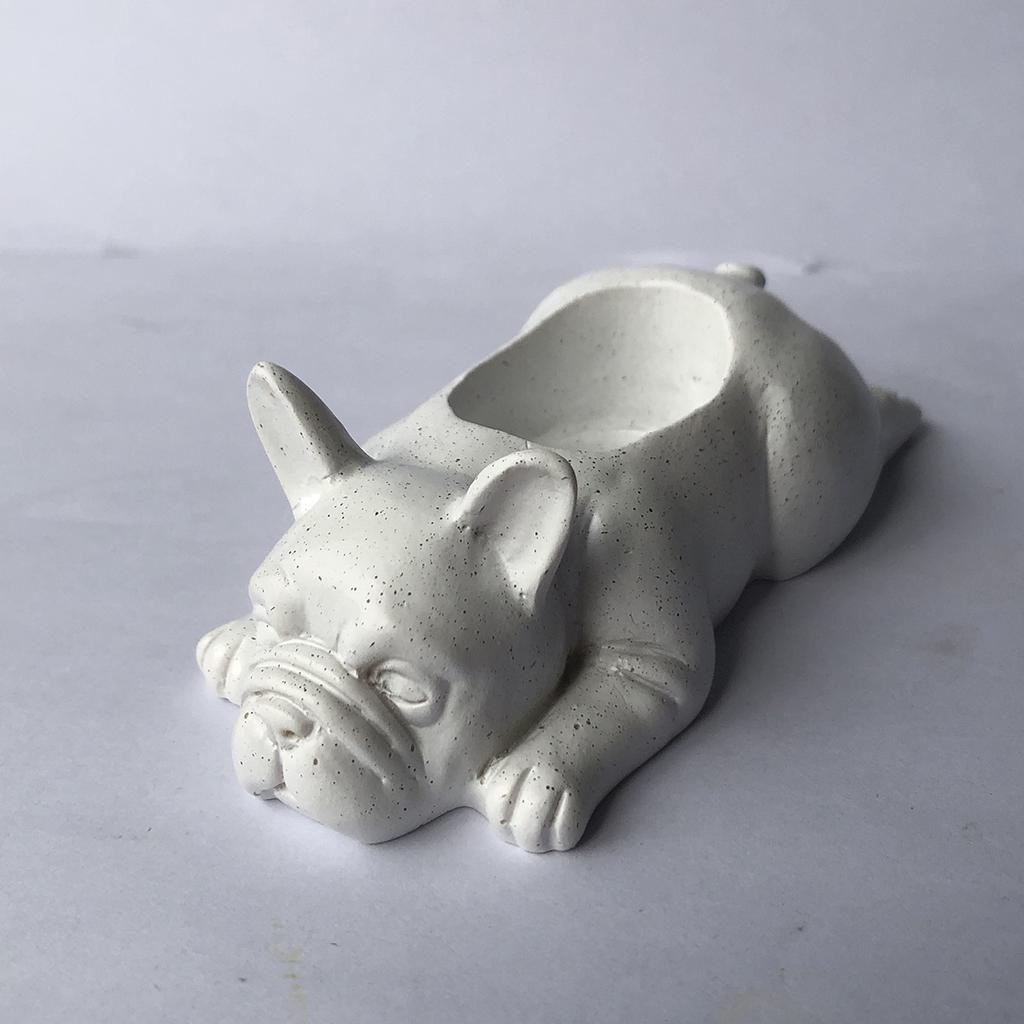 Resin Dogs Succulent Planter French dogs Shape Flower Pots Cute Bonsai Flower Pots Succulent Mini Puppy Planter For Home Garden Decor