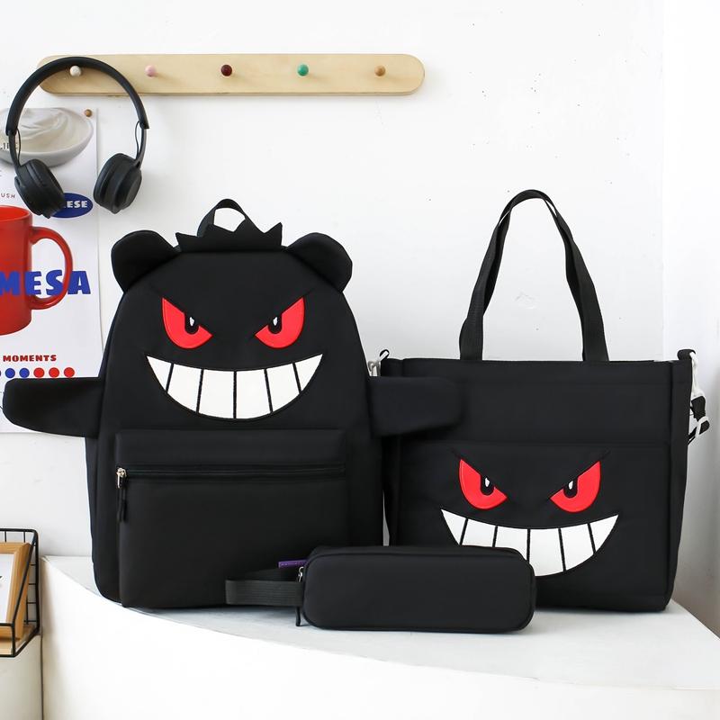 Three-piece Backpack Schoolbag For Primary And Middle School Students Large-capacity Backpack