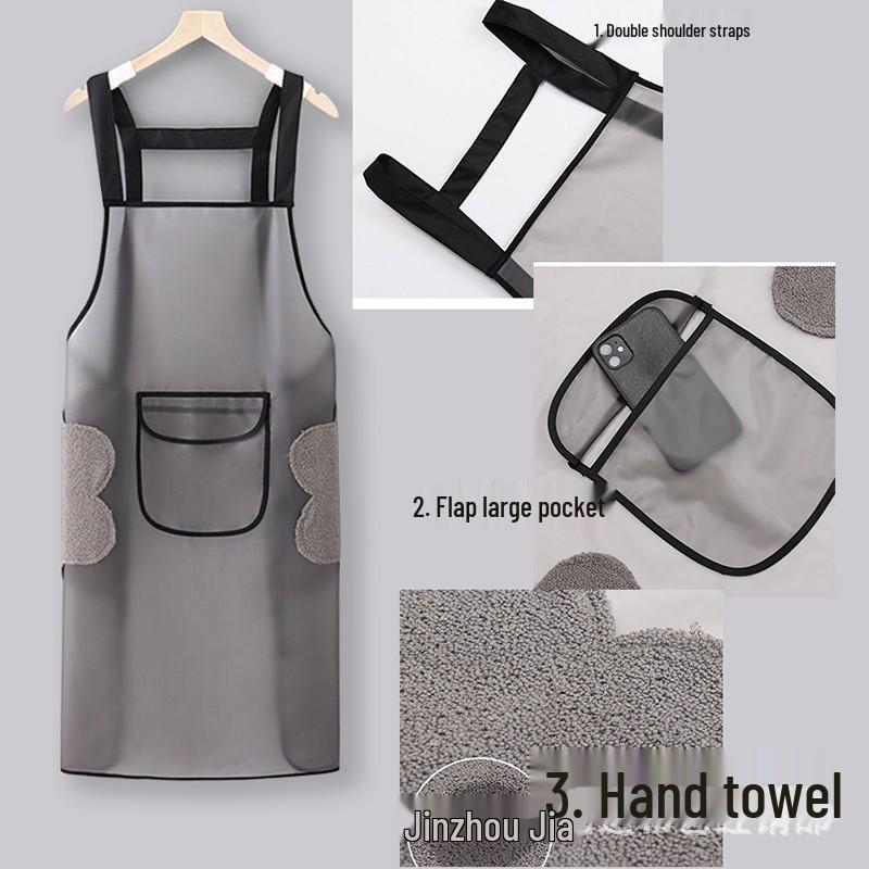 Waterproof Oil Apron - Adult Size for Kitchen, Seafood Cooking, Dishwashing, and Restaurant Work