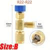 Liquid Safety AC Valve R410A R22 Air Conditioning Refrigerant 1/4 "Safety Adapter for SAE 1/4" Male Famale Safety Adapter