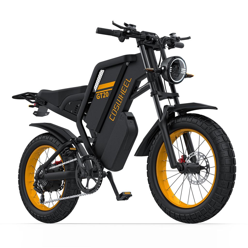 COSWHEEL GT20 Max Ebike 1500W 48V40AH Electric Motorcycle Max 145 Miles Fat Tire Mountain Electric Bike Adult Off-Road Bicycle
