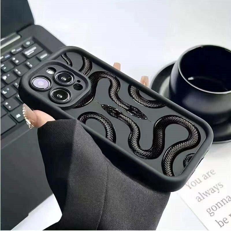 Doodle Snake Case For Samsung Galaxy A32 A15 A53 A33 A73 A21S A51 A31 A71 A30 A20 A03S A22 A12 A03 A13 A23 M54 A50 A50S A30S