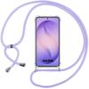 Silicone Case - BOOLING - for Samsung Galaxy S26 Plus - Transparent Shockproof with Purple Cord