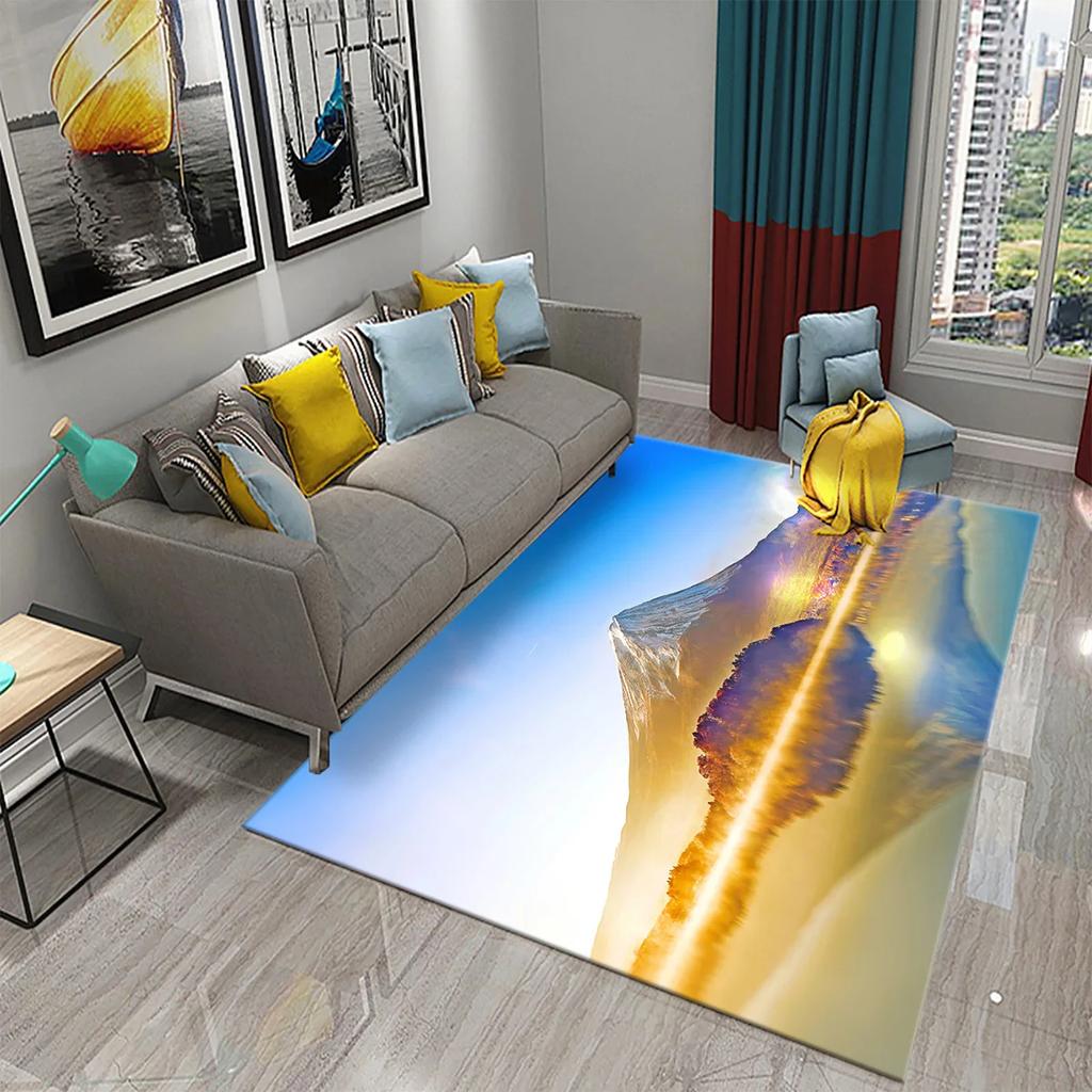 Japan Mount Fuji Carpet for Kitchen Living Room Bathroom Bedroom  Doormat Entrance Non-slip Mat Rug Corridor Home Decor Carpet