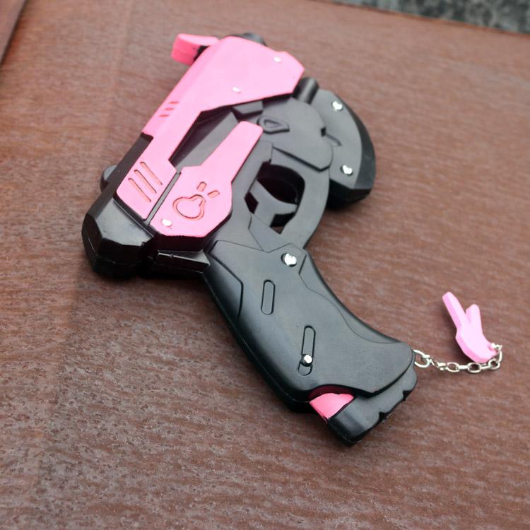 Real Size D.Va Pistol Gun Weapon Hana Song Overwatch Cosplay tracer Rubber DVA Gun Model Game Peripheral Kid Toy Anime Gift