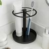 Stainless Steel Toothbrush Toothpaste Holder Anti-slip Space Saving Toothbrush Stand with Ventilated Slots Toothpaste Organizer