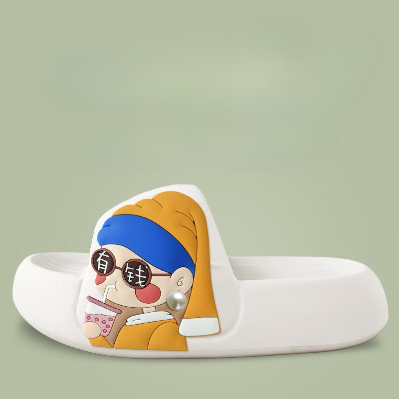 Модные летние тапочки унисекс из ЭВА для женщин с толстой подошвой — фото 8