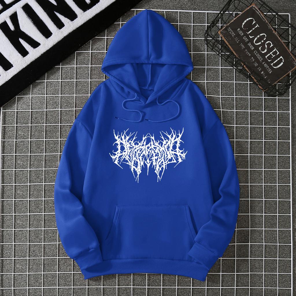 Fleece Hooded Sweater Women's European and American Style American Autumn and Winter Pattern Printing Loose 2025 Student Jacket
