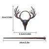 New Gothic Retro Cow Skull Skeleton Moonstone Hair Clips Hairpins for Women Fashion Deer Horn Hair Stick Hair Styling Tools