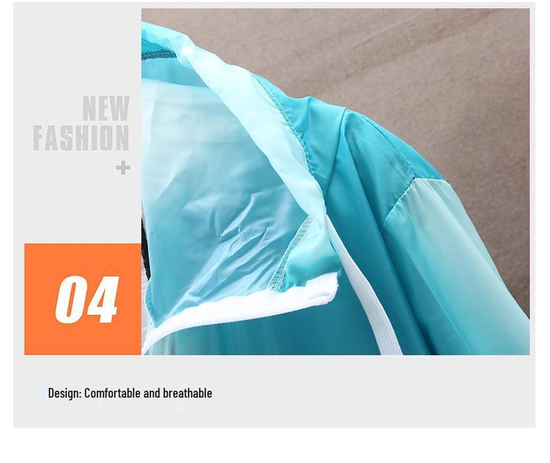 Men's Gradient Print Hooded Sun Protection Jacket - Trendy Summer Long Sleeve Outerwear