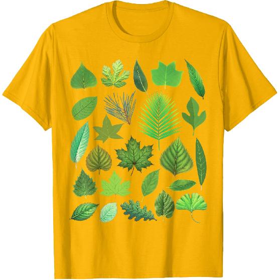 Types of Tree Leaves Biology Nature Educational T-Shirt