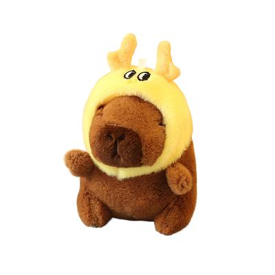 Plyšová bábika Capybara Kreslený prívesok na kľúče Mäkká vypchatá bábika Prívesok na batoh Taška do auta Prívesok na kľúče Dekor Kid Darčeková kľúčenka