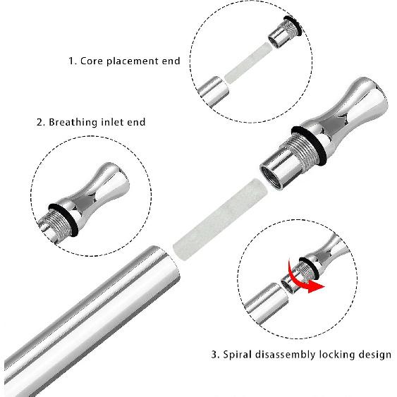 Adjustable breathing necklace No Smoking,Anxiety Mindfulness Pendant - Stainless Steel Sensory Stress Relief Smoking Cessation Vapingtools Jewelry