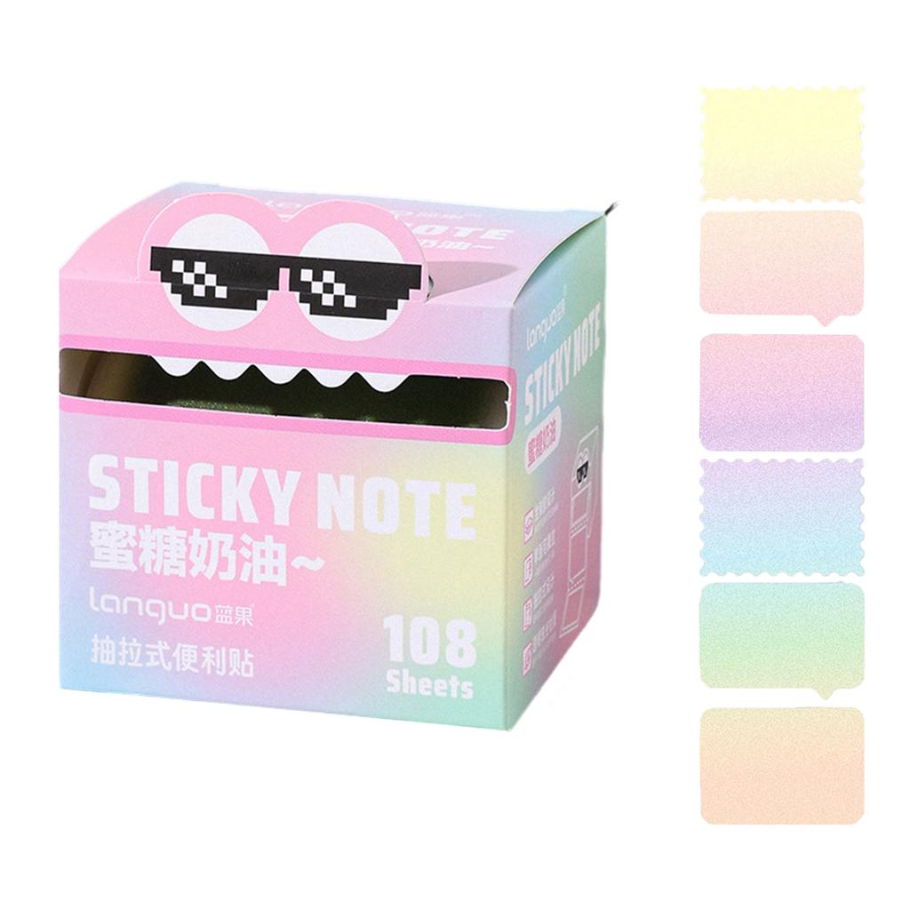 Clear Pull-Out Memo Pads Self-Adhesive 105Sheets 108Sheets for School Office Home Dormitory