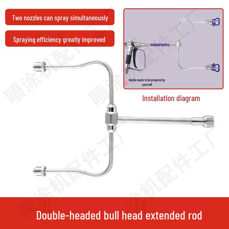 Universal Airless Paint Sprayer Extension Rod, 2m with Gasket Accessories