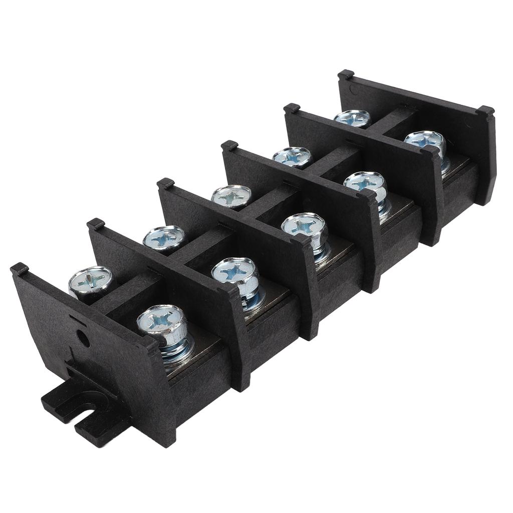 5Pcs Barrier Terminal Strip Block High Toughness Good Electrical Conductivity Simple Operation Rail Base Screw Connector