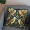 2D Elegant Birds And Leaves Pattern Pillow Cover Pattern Cushion Cover Suitable For Sofa Bedroom Car Pillow Cover