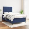 3141927 vidaXL Divan Bed with Mattress Blue 120x200 Cm Fabric