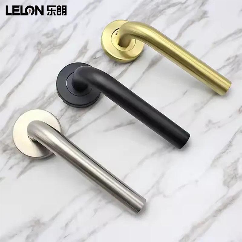 Stainless Steel 304 Door Handle Euro Standard Fireproof Lock Lever for Bedroom/Bathroom.