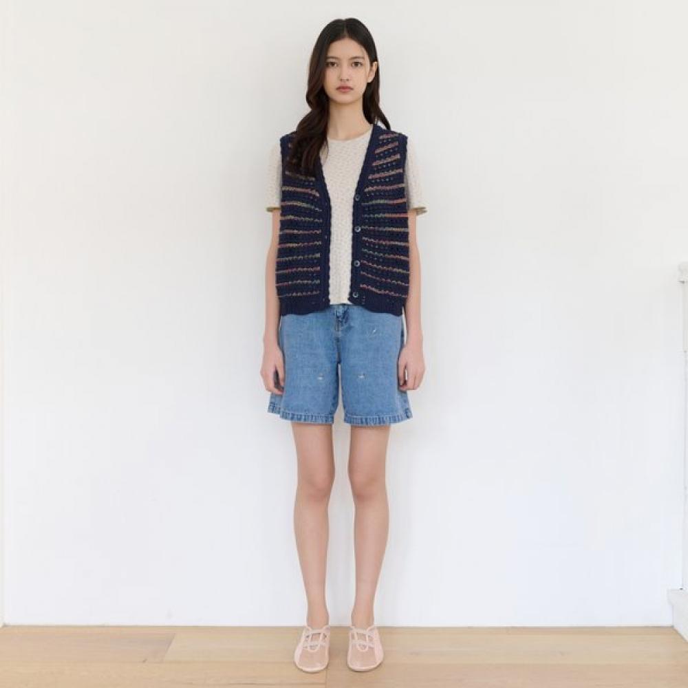 

ThurSday ISland Women S Multi Color V Neck VeSt t264mVt234w Navy (NV)/M