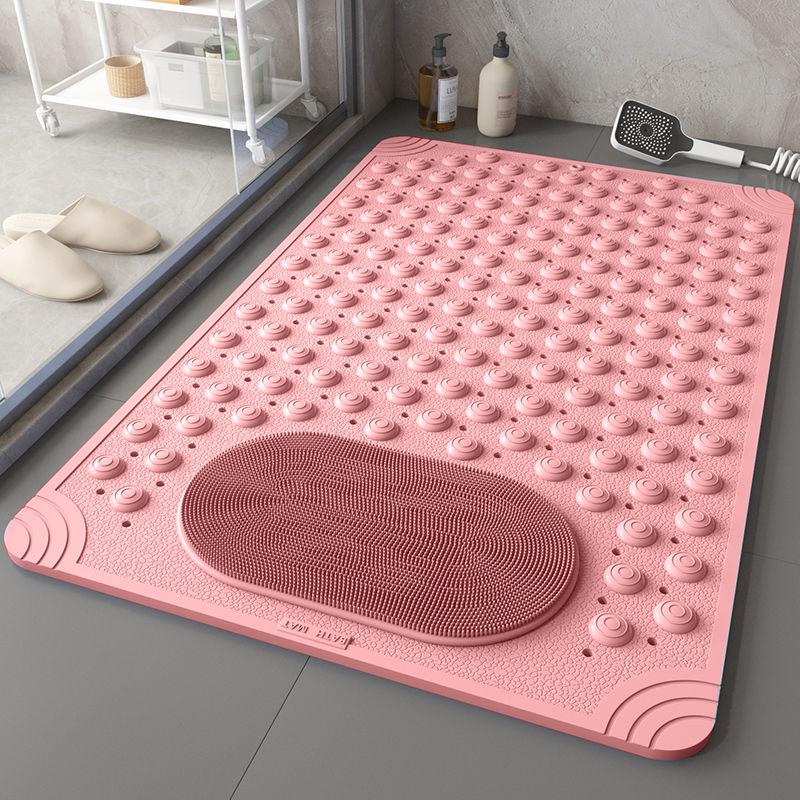Children's Anti-slip Bathroom Mat - Water-repellent, Anti-fall, Drainage, Massage Rubber Mat for Toilet and Foot Safety.