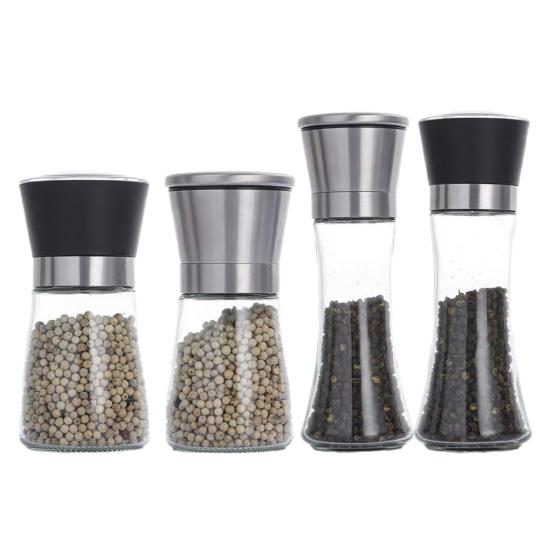 Salt And Pepper Grinder with Adjustable Coarseness Carbon Steel Grinding Core Spice Mill Modern Kitchen Seasoning Grinder for Cooking BBQ