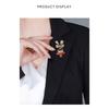 Cross-border retro jewelry, modern cartoon glasses rabbit, brooch pin clothing accessories European and American cute brooch