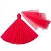 Multicolored Mini Mesh Skirt for 29cm Dolls - Babi Wedding Dress, Short Dress-Up Skirt for Toy Girls
