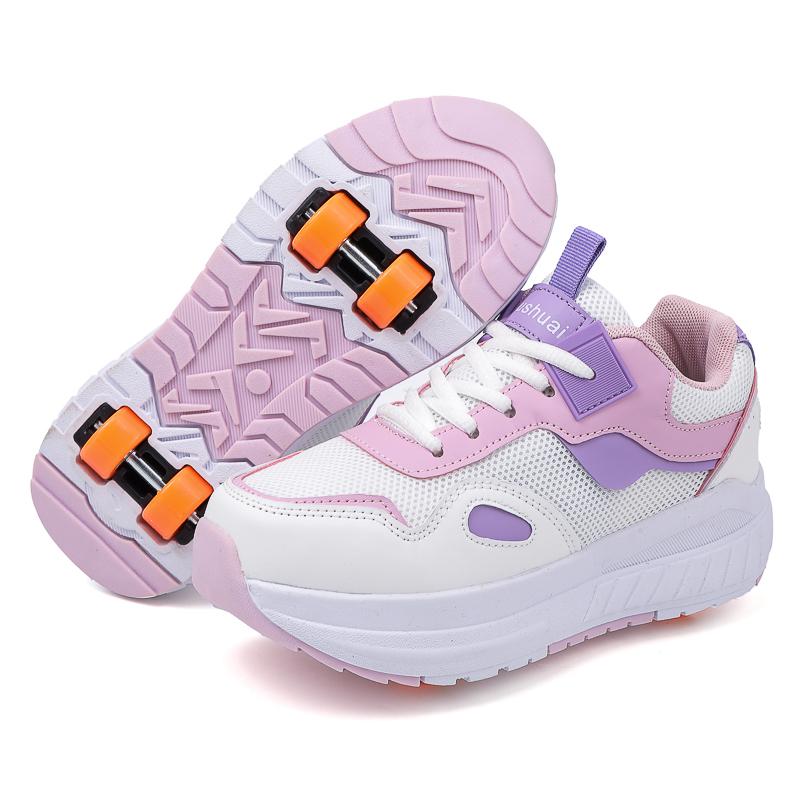 TUINANLE New Boys Fashion Sneakers Roller Skating Casual Shoes Best Girls Gift Four Wheel Inline Skates