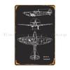 Aircraft Metal Plaque Home Living Room Designing Retro Character Tin Sign Poster