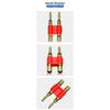 1pc 4mm Dual Row Lantern Banana Connector With 4mm Jack Red Black Screw Mount Gold For Electrical Connections