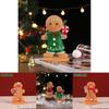 Christmas Gingerbread Man Decor Resin Cartoon Holiday Tabletop Ornament For Festive Atmosphere