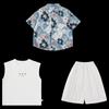 YOYO Boy's Summer 10A Antibacterial Floral 3-Piece Outfit