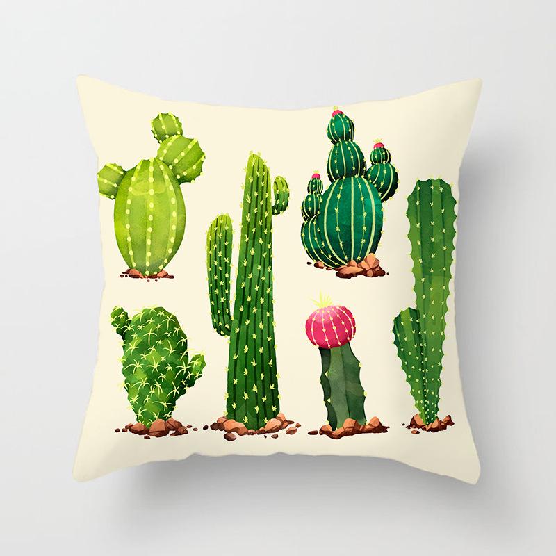 Ins Home Cartoon Plant Digital Printing Car Pillow Cushion